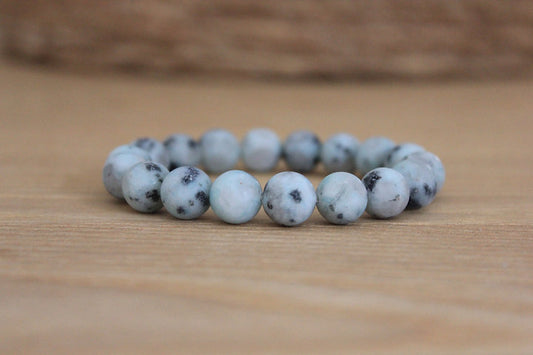 Baobab Collections -Mint Beaded Stone Bracelet: Kiwi Jasper (Mint)