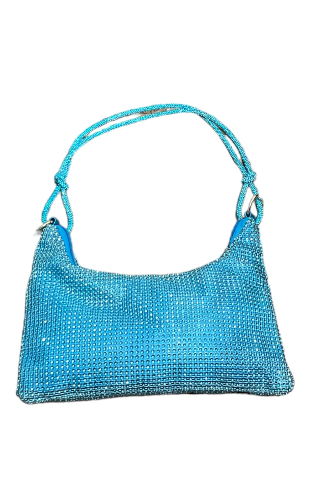 Jodi Maree Accessories - Blue Diamanté Style Handbag - Blue