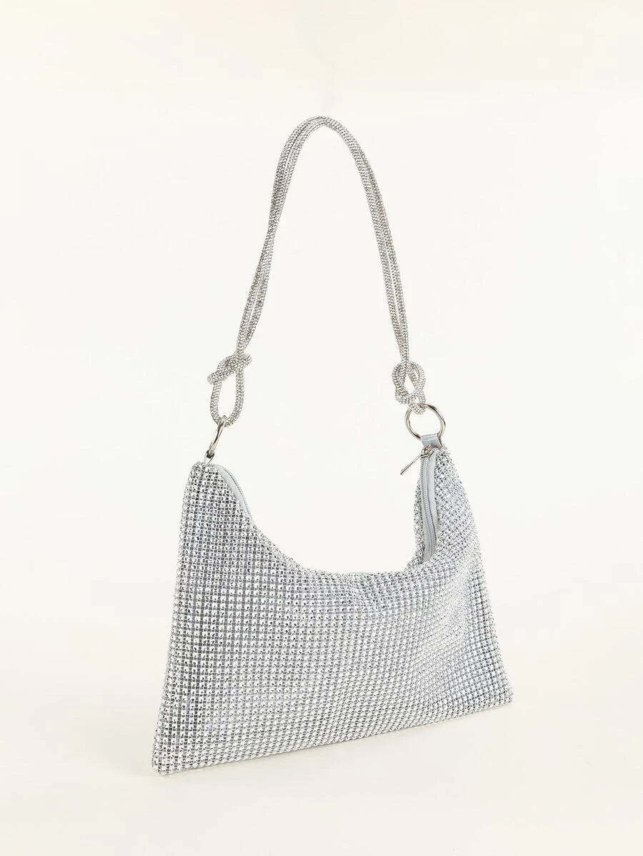 Jodi Maree Accessories - Diamanté Style Handbag - Silver