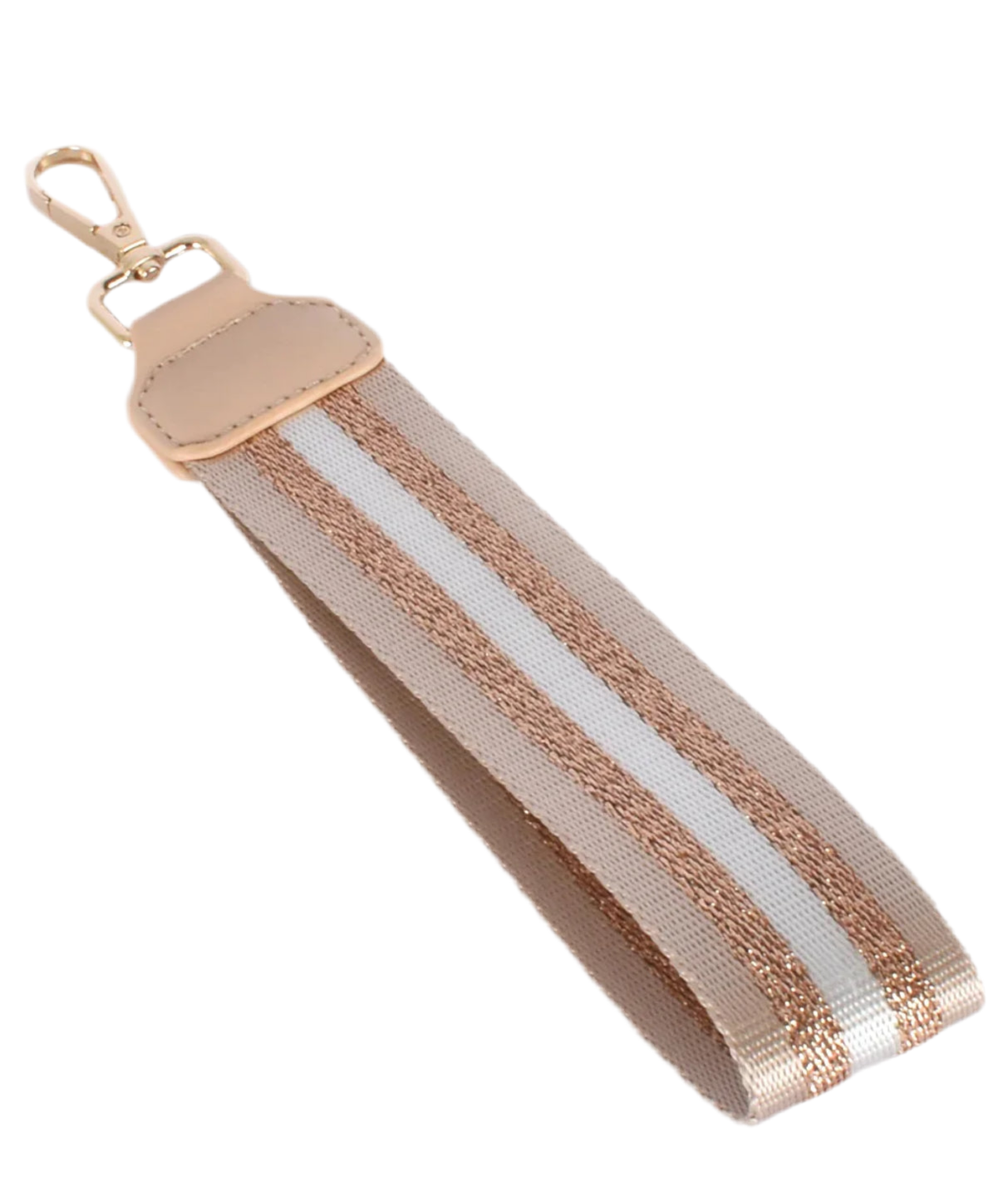 Adorne - Catalina Key Ring - Cream / Gold