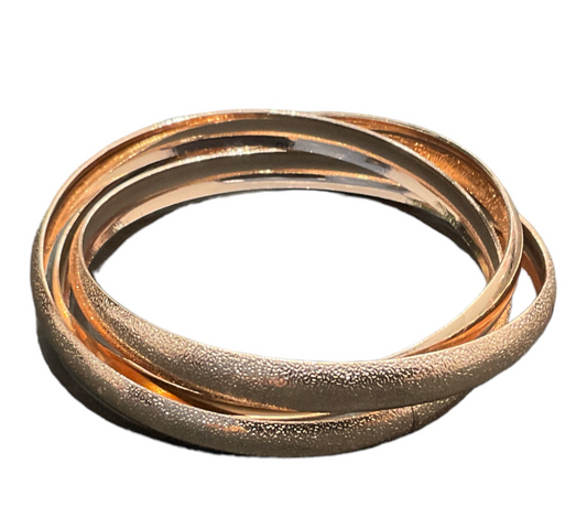 Jodi Maree Jewellery - Tri Gold Bangle - Rose Gold