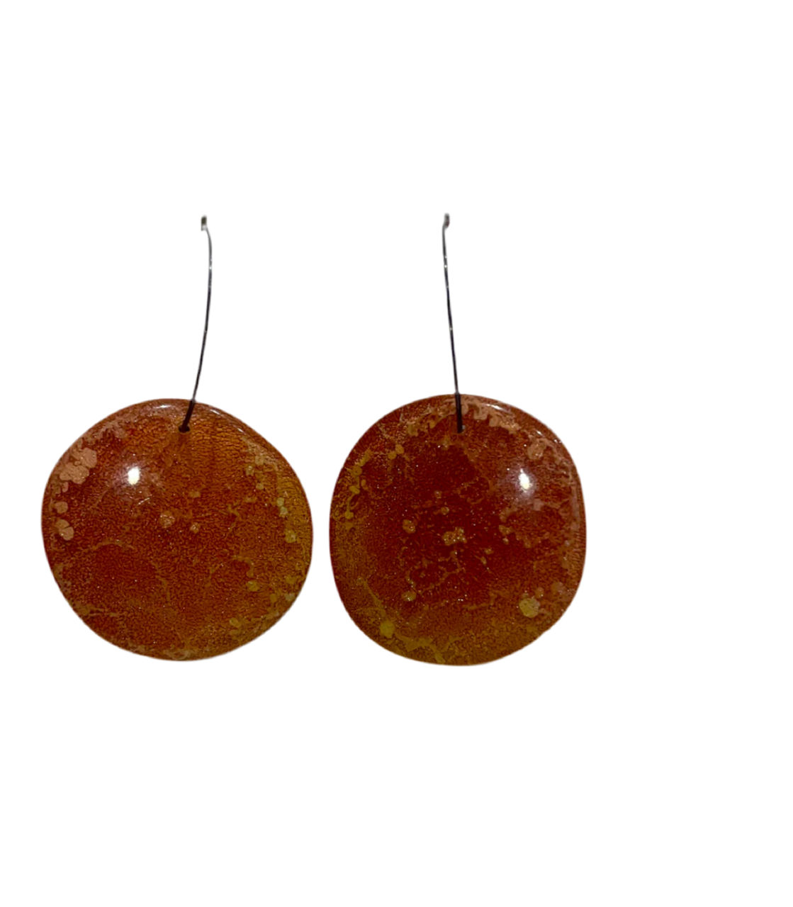 Jackie Brazil - Sugar Resin Round Earrings - Orange 