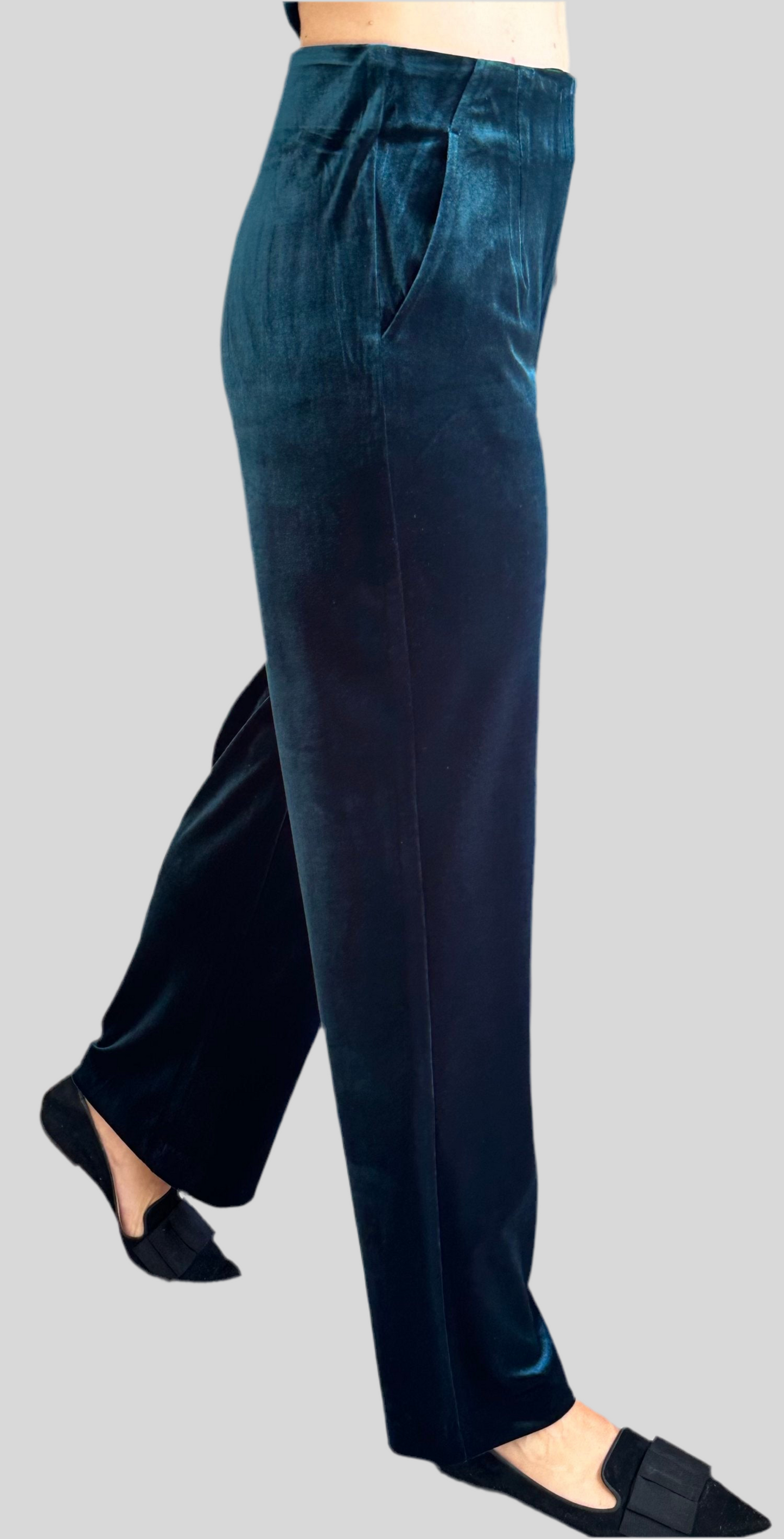 Kamare - Surry Velvet Pants - Teal 