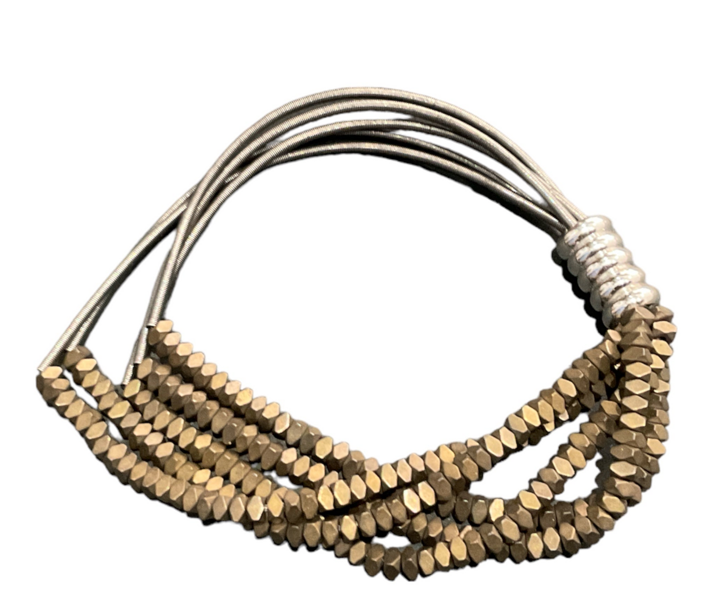 Jodi Maree Jewellery - Beaded Magnet Bracelet - Silver / Gold 