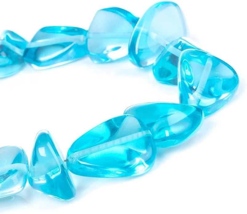 Jackie Brazil - Resin Flintstone Bone Diamonds Necklace - Transparent Blue