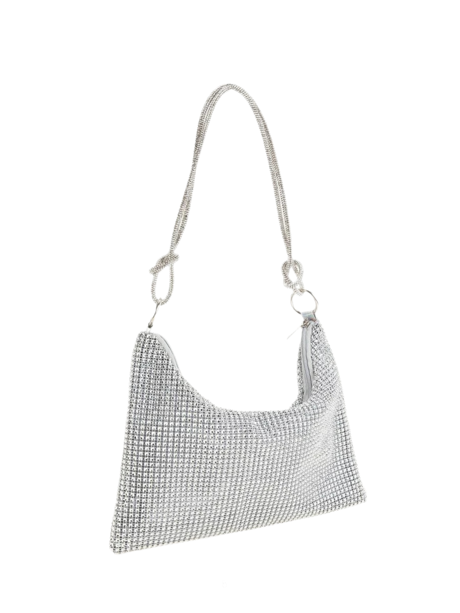 Jodi Maree Accessories - Diamanté Style Handbag - Silver 