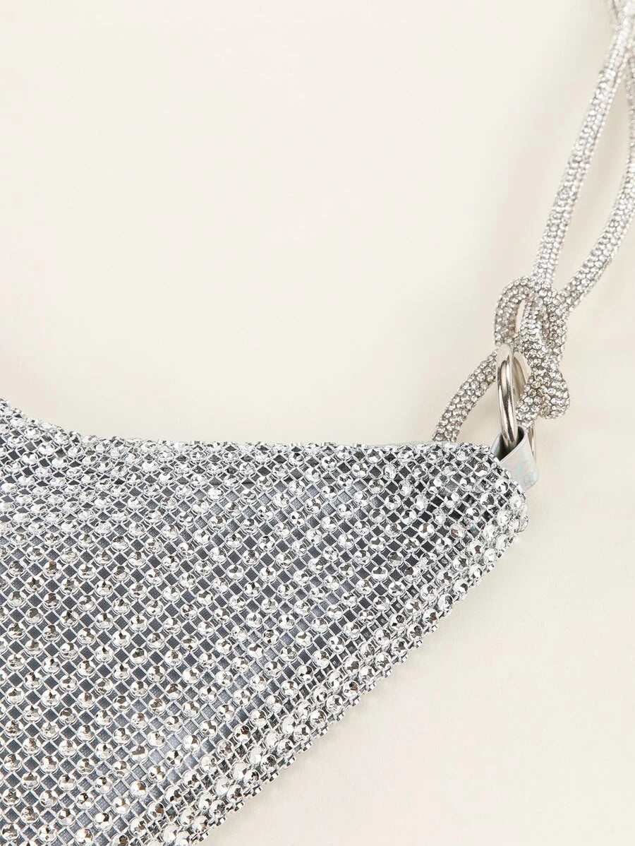 Jodi Maree Accessories - Diamanté Style Handbag - Silver