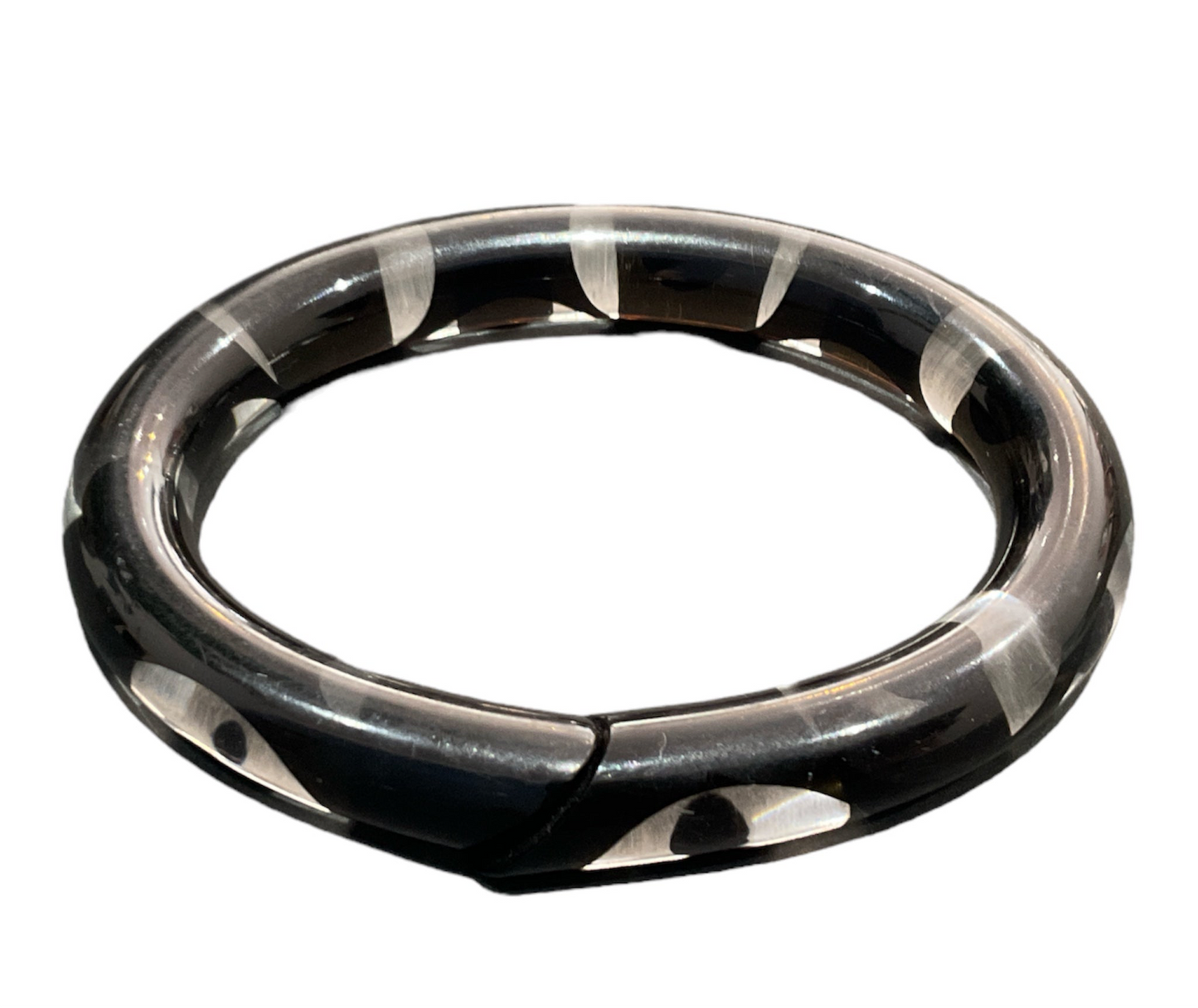 Jodi Maree Jewellery - Resin Cuff Bangle - Black / Clear