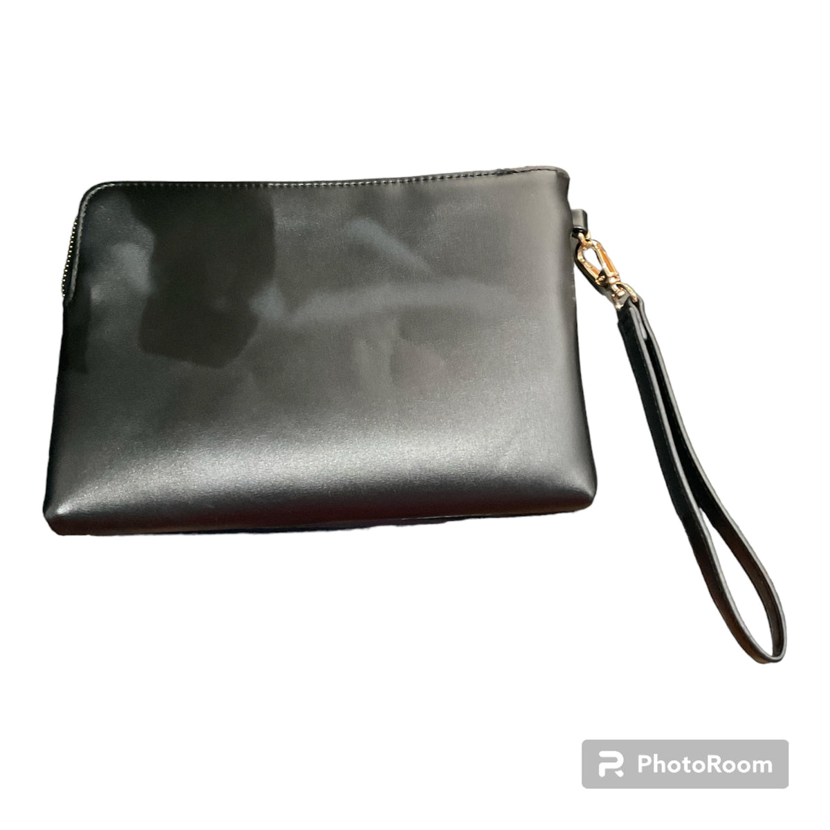 Adorne Vegan Leather Simple Clutch Black AVD 1400