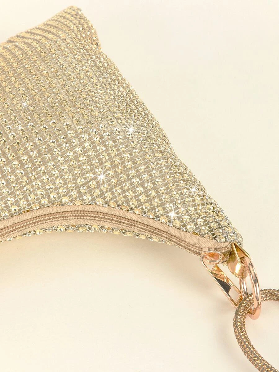 Jodi Maree Accessories Gold Diamanté Handbag / Clutch