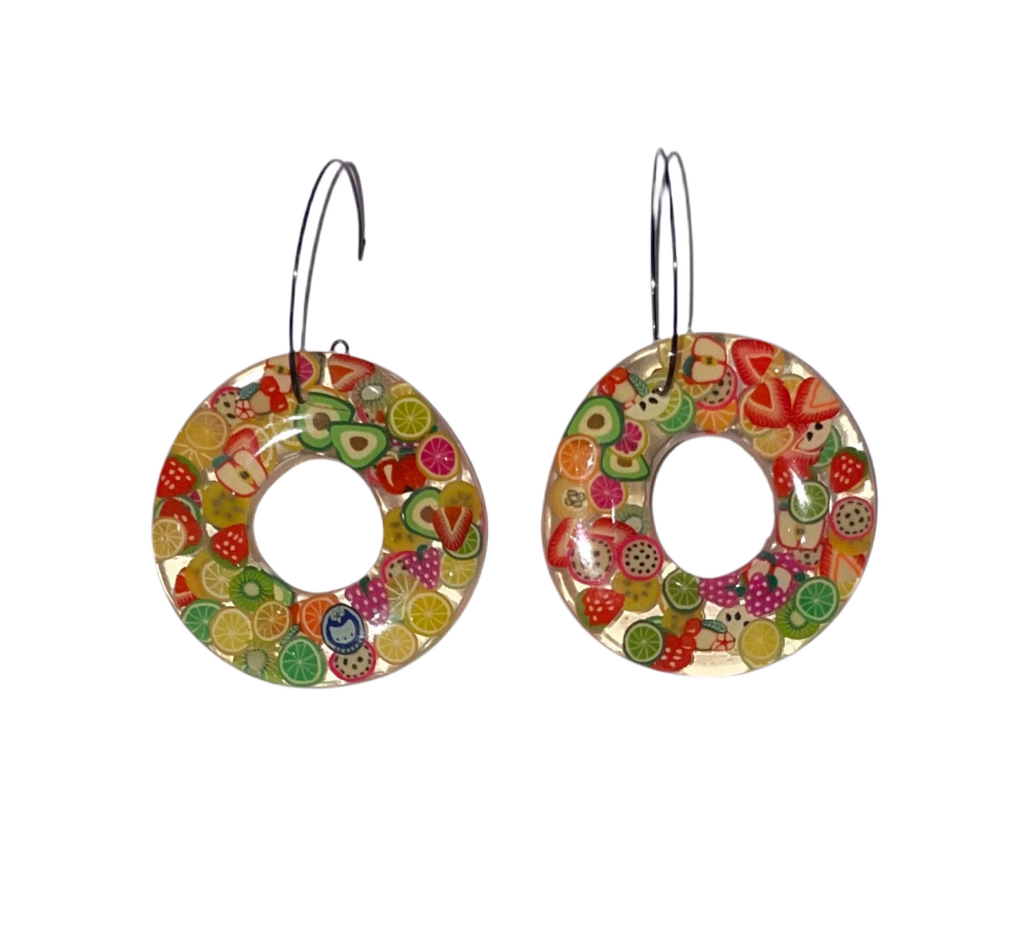 Jodi Maree Jewellery - Fruit Salad Resin Hoop Earrings