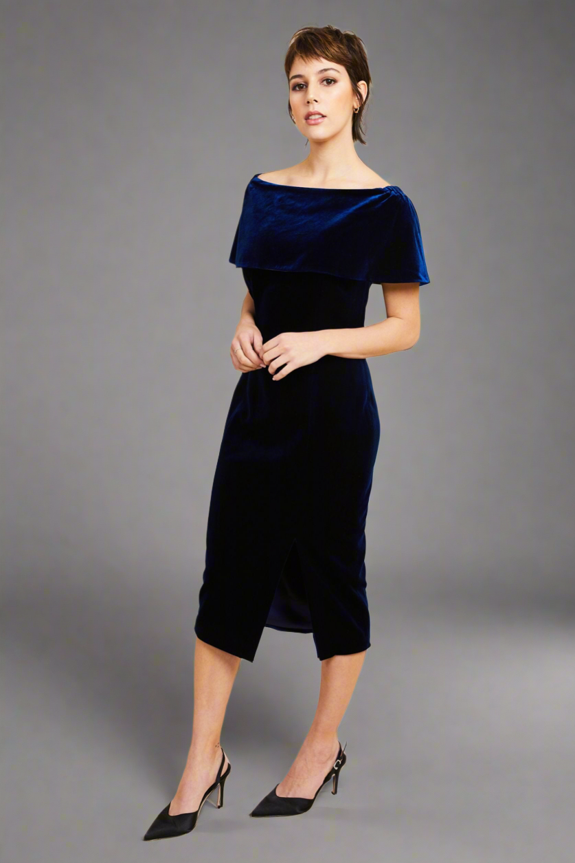 Kamare - Ariane Velvet Dress - Royal 