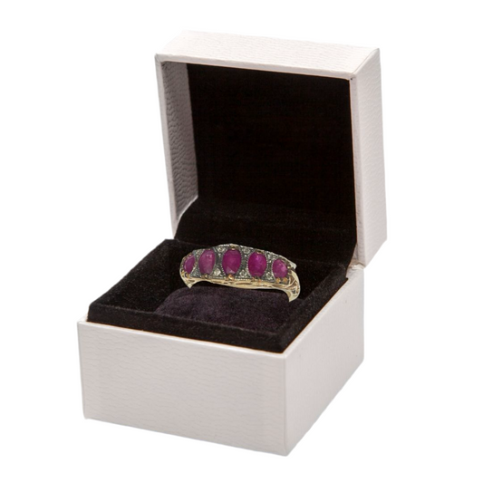 Jodi Maree Jewellery - Ruby And Diamond 9 Carat Gold Bridge Ring