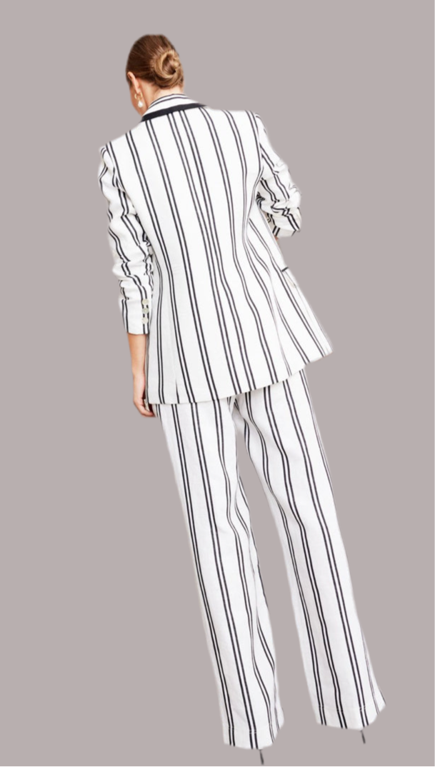 Kamare - Maria’s Tailored Pant - Ivory / Black 