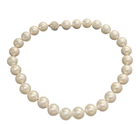 Jodi Maree Jewellery - White Pearl And Diamanté Magnet Necklace