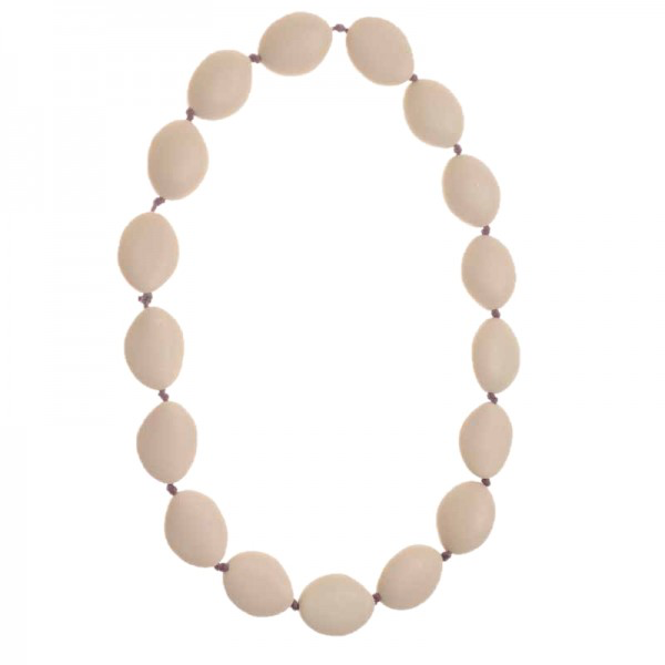 Jackie Brazil - Resin Necklace Small Stones “ Kathy “ - Beige Matte