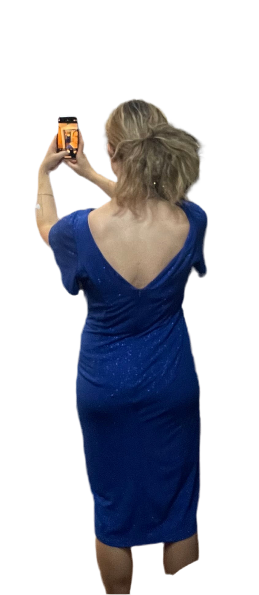 Miss Anne - Lurex Stretch Dress - Cobalt Blue