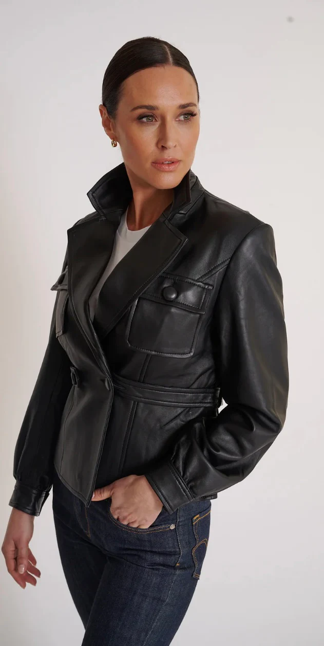 Birds Of A Feather Couture - Cartia Leather Jacket - Tan