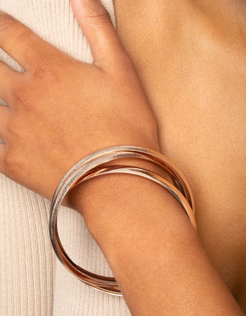 Jodi Maree Jewellery - Rose Gold Tri Bangle - Rose Gold  