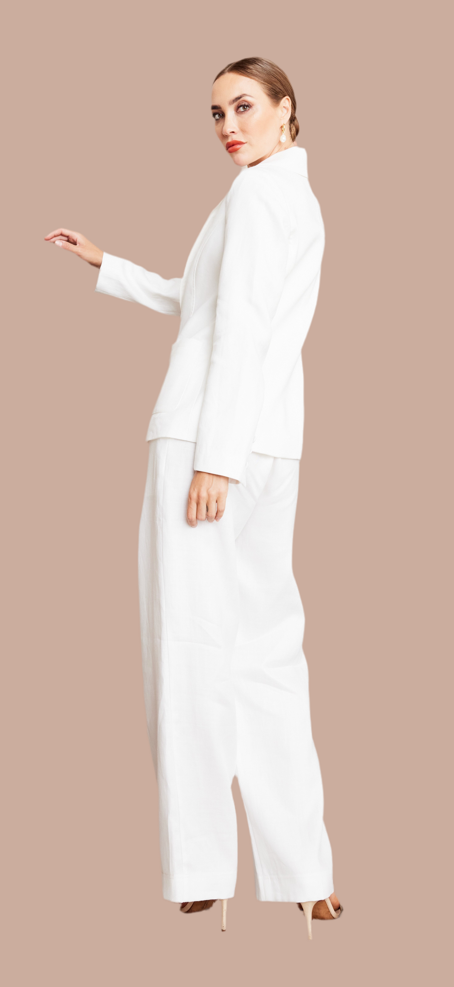 Kamare - Lisette Linen Twill Pant - Ivory 