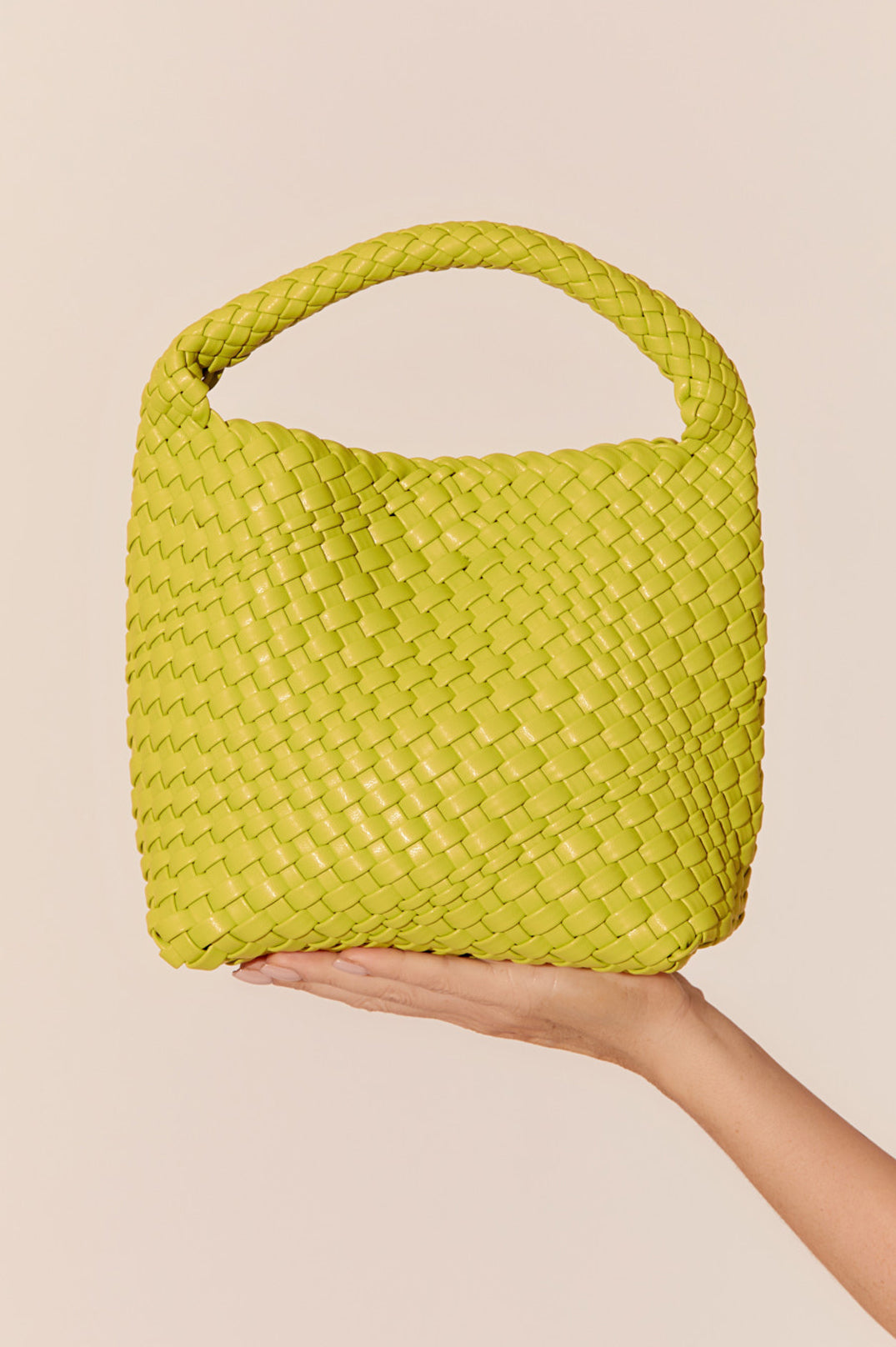 Adorne Remi Woven Mini Bag - Lime AXD1761