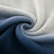 Aleger - Cashmere Blend Dip Dyed Chunky Polo Knit - Frost Dip Dyed