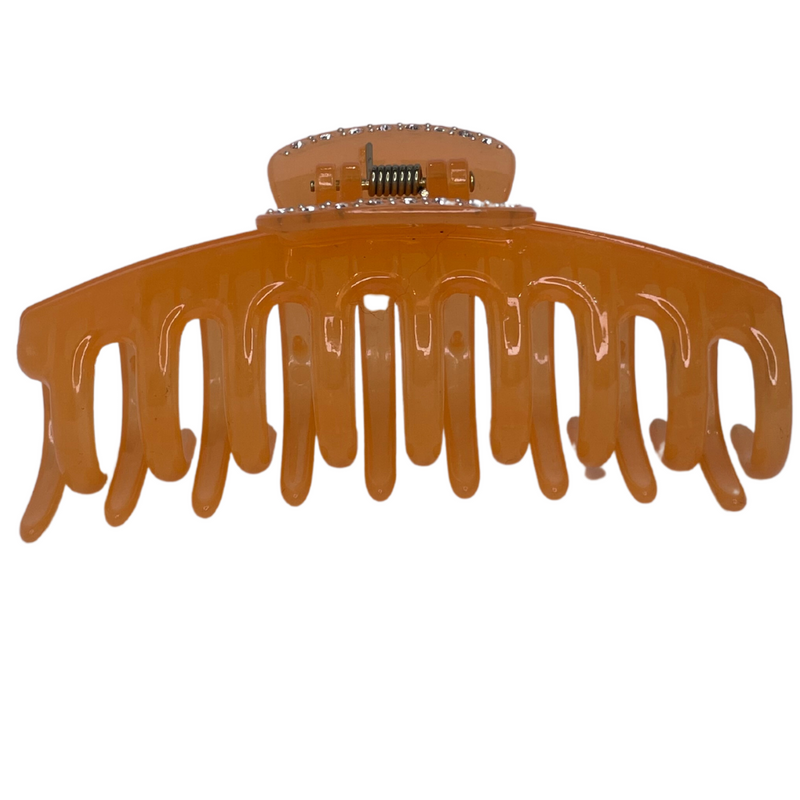 Orange Rhinestone Cowboy Hair Claw