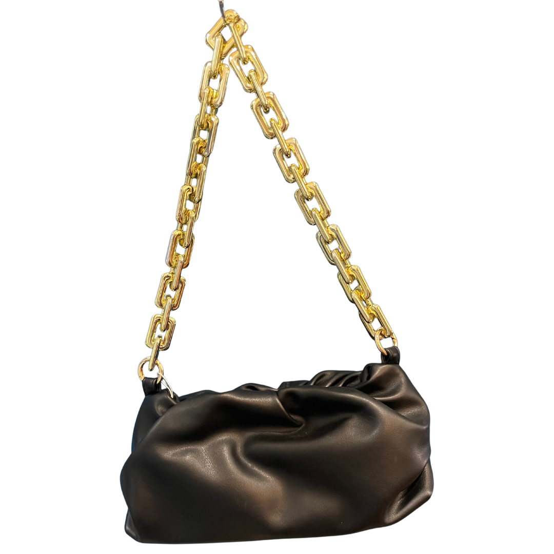 Black and Gold Chain Bag