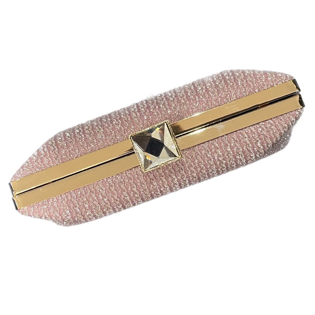 Miss Anne - Diamond Gem Clutch - Pink 