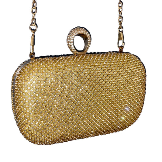 Miss Anne - Diamond Ring Clutch - Gold