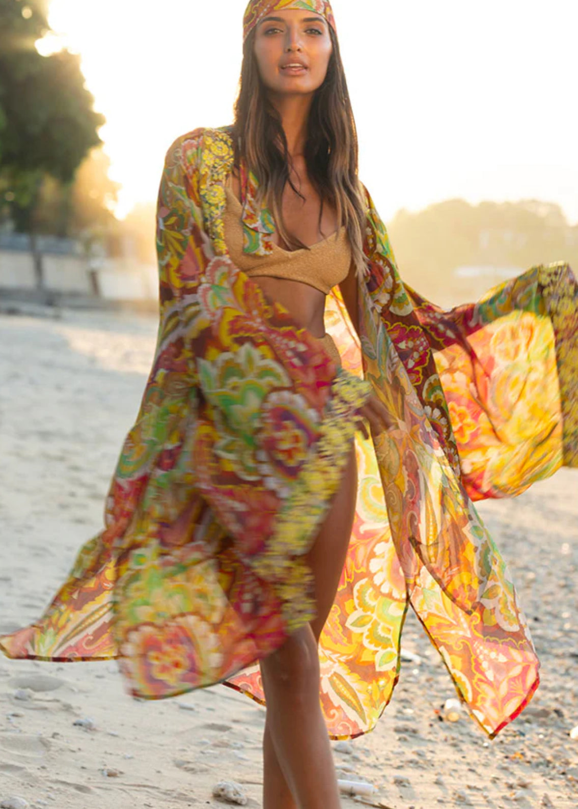 Miss June - Flame Kaftan - Yellow - EB-41 