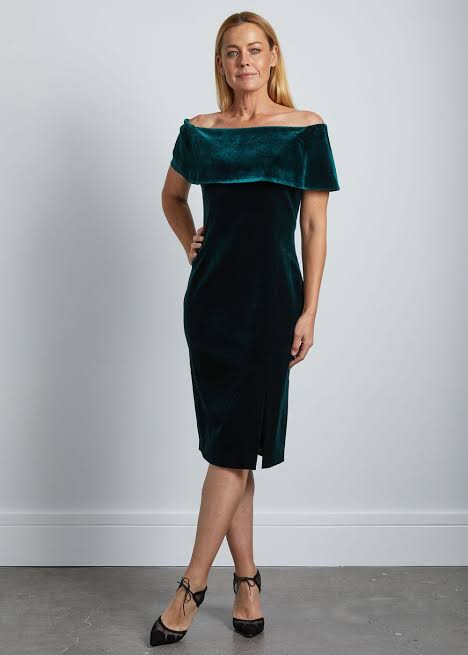 Kamare - Ariane Velvet Dress - Forest Green 