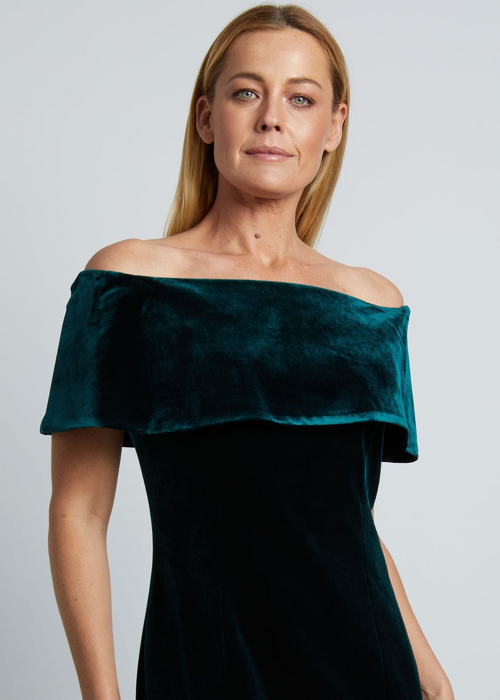 Kamare - Ariane Velvet Dress - Forest Green 