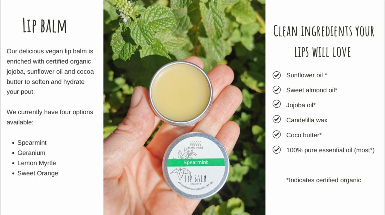 Natural Approach - Vegan Lip Balm - Lemon Myrtle - 10g