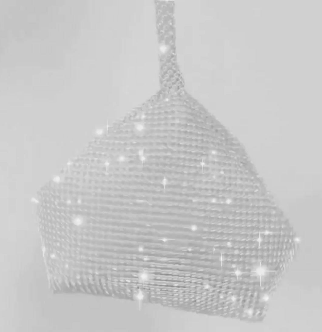 Miss Anne - Diamonte Handbag - Silver - H20210