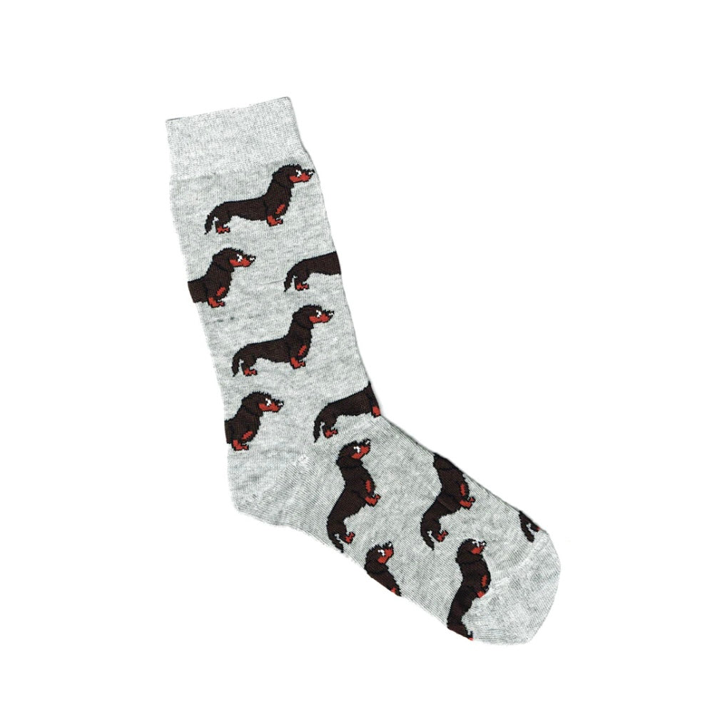 La Fitte - The Australian Sock Co - Dachshunds Socks - Marle Grey 