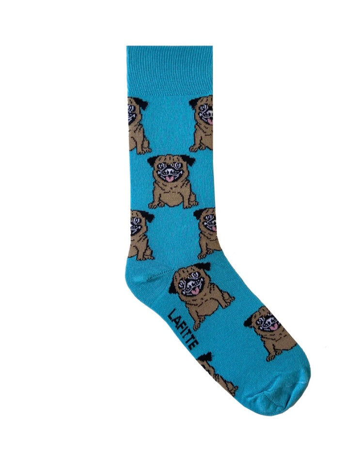 Lafitte - The Australian Sock Co - Pugs Socks - Light Aqua